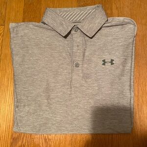 Gray small under armour polo